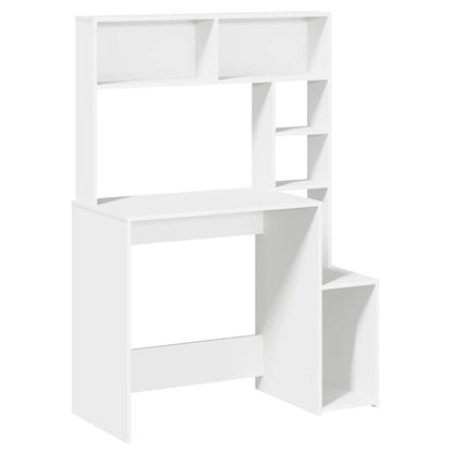 Scrivania con Mensole Bianca 100x45x140 cm in Legno Multistrato - homemem39