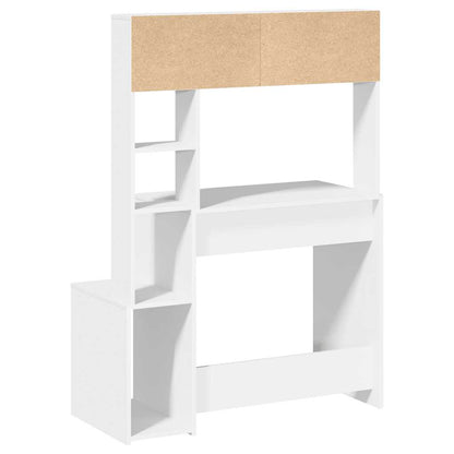 Scrivania con Mensole Bianca 100x45x140 cm in Legno Multistrato - homemem39