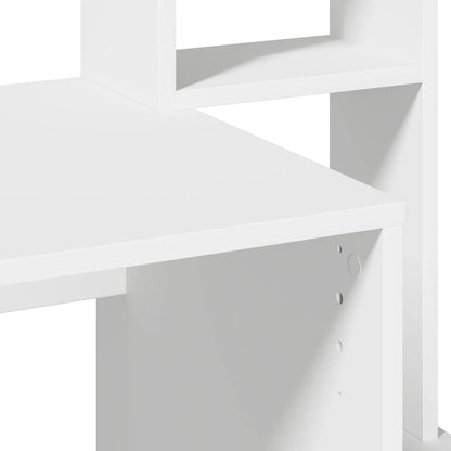Scrivania con Mensole Bianca 100x45x140 cm in Legno Multistrato - homemem39