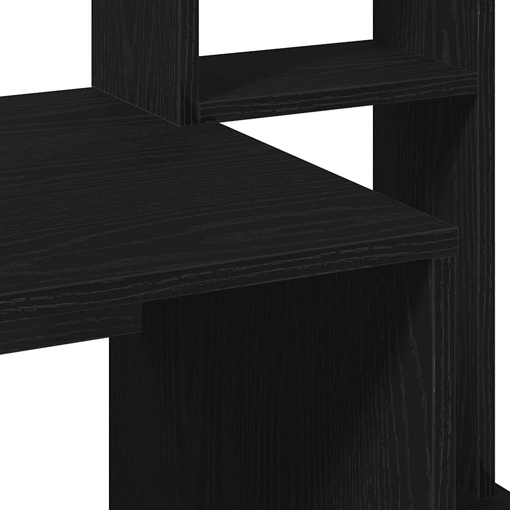 Scrivania con Mensole Nera 100x45x140 cm in Legno Multistrato | homemem39
