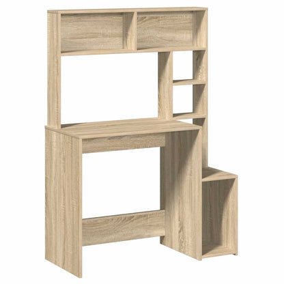 Scrivania Mensole Rovere Sonoma 100x45x140 cm Legno Multistrato - homemem39