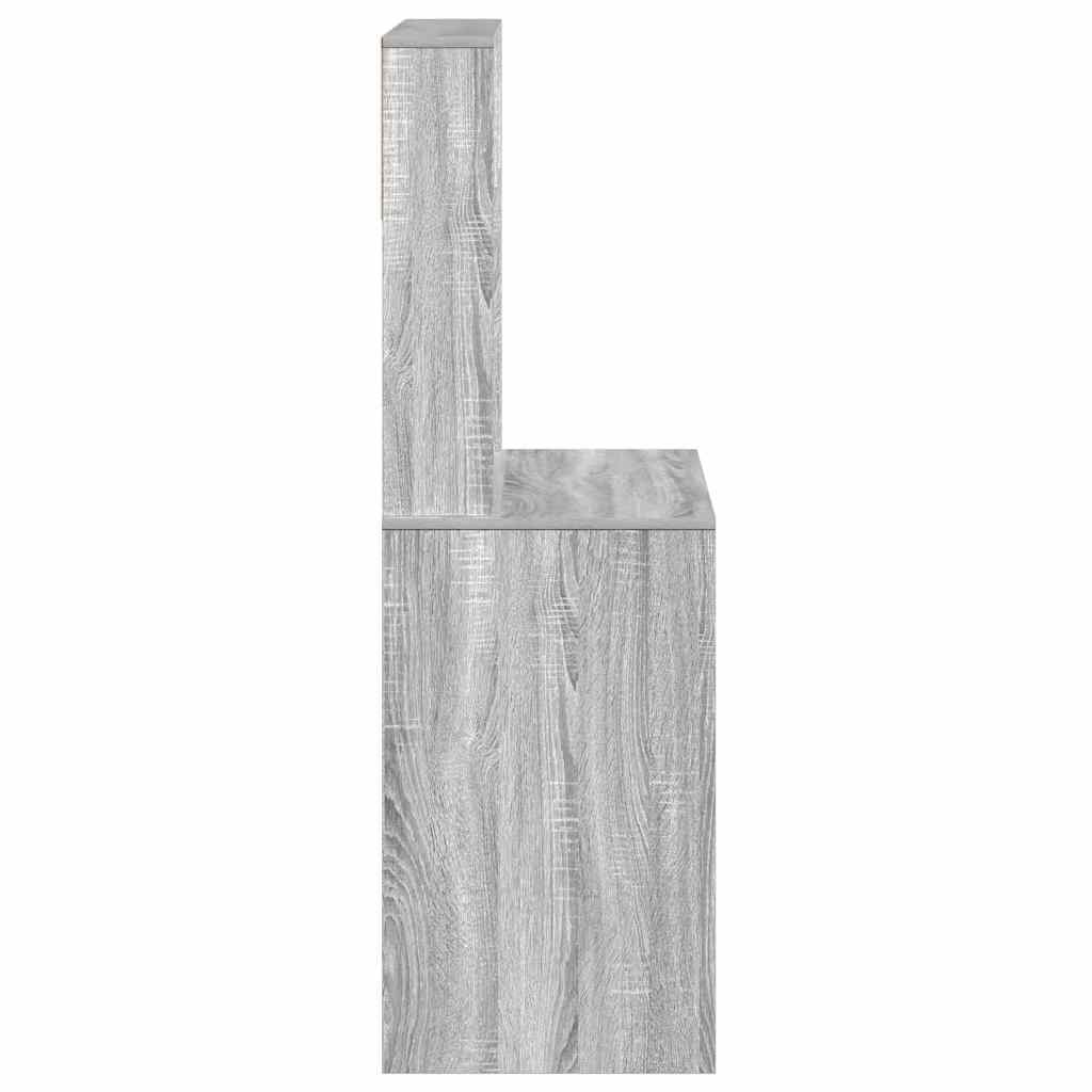 Scrivania Mensole Grigio Sonoma 100x45x140 cm Legno Multistrato | homemem39