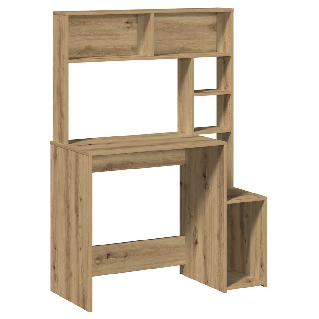 Scrivania Mensole Rovere Artigianale 100x45x140 cm Truciolato | homemem39