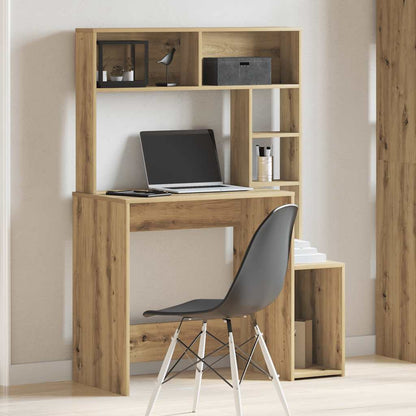 Scrivania Mensole Rovere Artigianale 100x45x140 cm Truciolato - homemem39