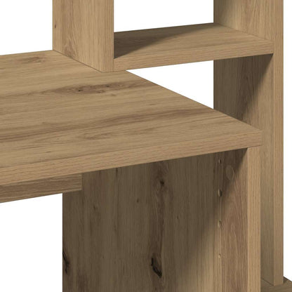 Scrivania Mensole Rovere Artigianale 100x45x140 cm Truciolato | homemem39