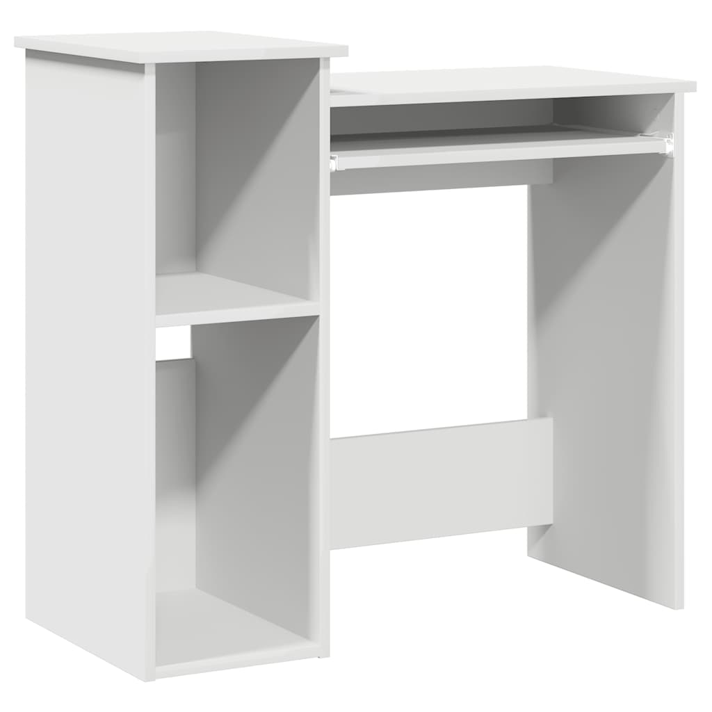 Scrivania con Mensole Bianca 84x40x78 cm in Legno Multistrato - homemem39