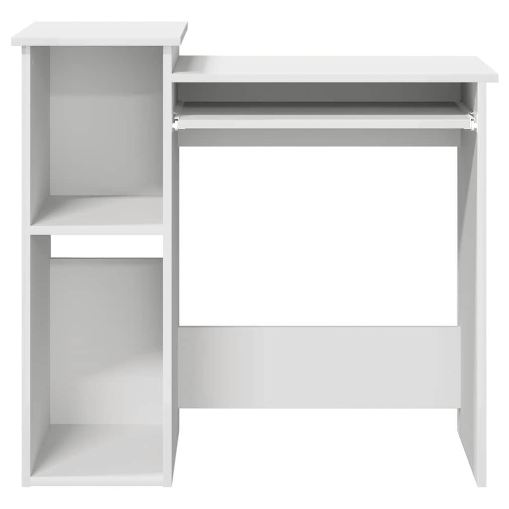 Scrivania con Mensole Bianca 84x40x78 cm in Legno Multistrato - homemem39
