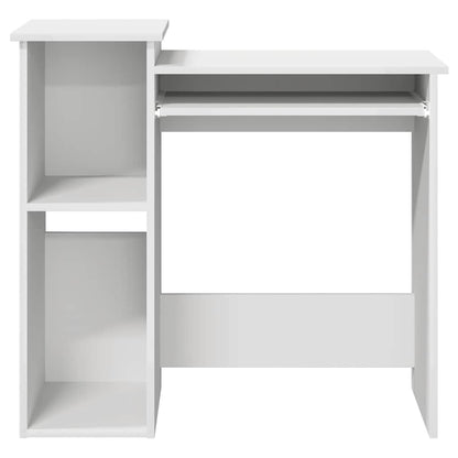 Scrivania con Mensole Bianca 84x40x78 cm in Legno Multistrato - homemem39