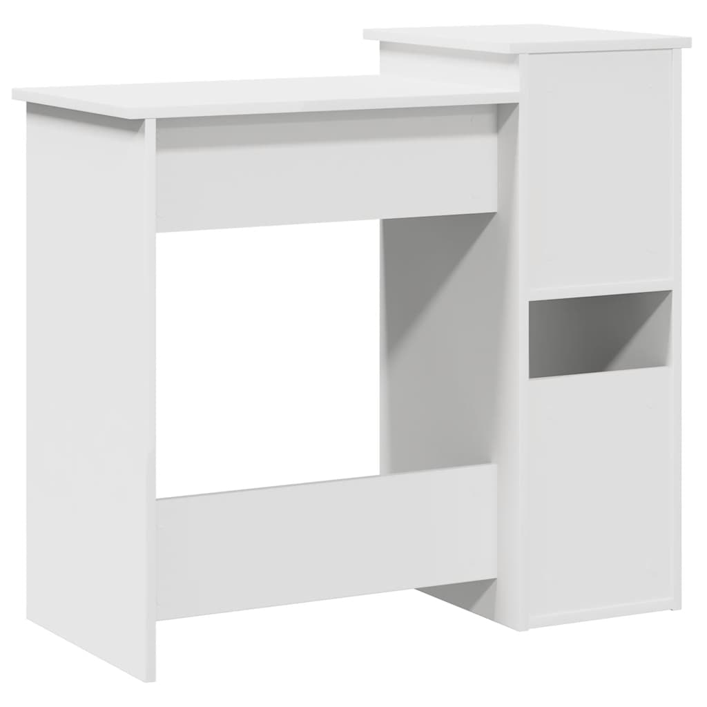 Scrivania con Mensole Bianca 84x40x78 cm in Legno Multistrato - homemem39
