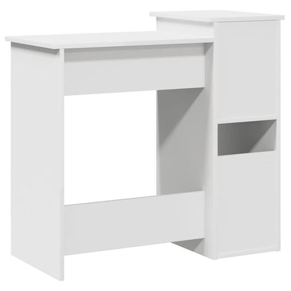 Scrivania con Mensole Bianca 84x40x78 cm in Legno Multistrato - homemem39