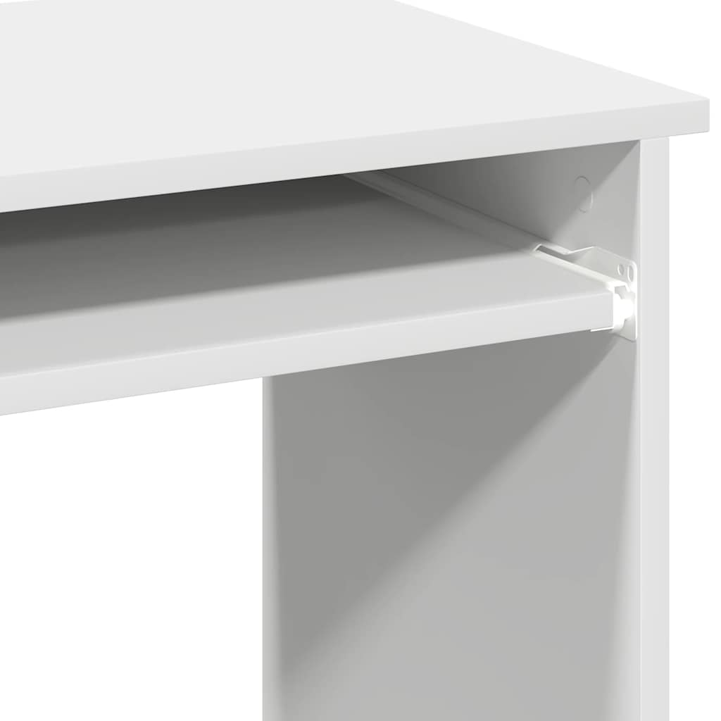 Scrivania con Mensole Bianca 84x40x78 cm in Legno Multistrato | homemem39