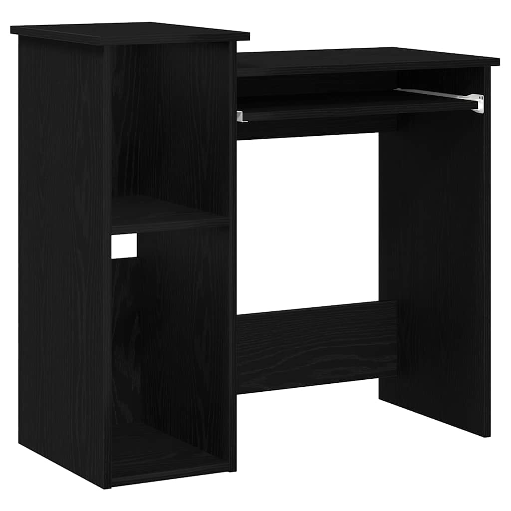 Scrivania con Mensole Nera 84x40x78 cm in Legno Multistrato - homemem39