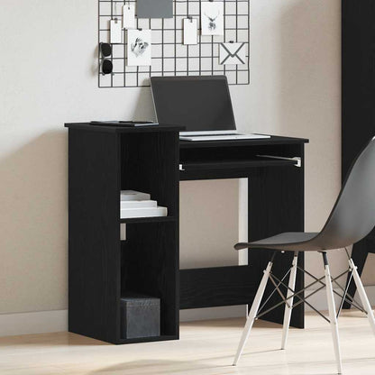 Scrivania con Mensole Nera 84x40x78 cm in Legno Multistrato - homemem39