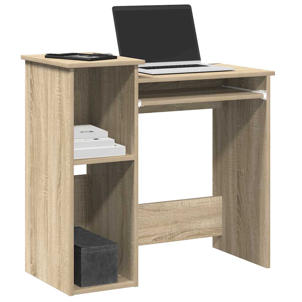 Scrivania e Ripiani Rovere Sonoma 84x40x78 cm Legno Multistrato - homemem39