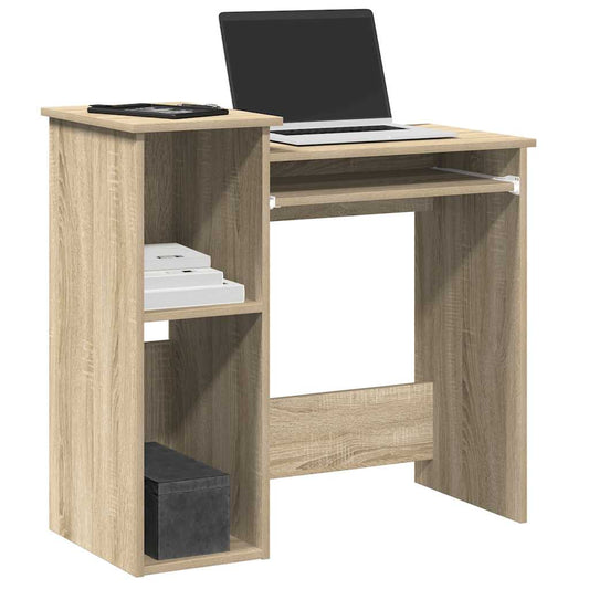 Scrivania e Ripiani Rovere Sonoma 84x40x78 cm Legno Multistrato - homemem39
