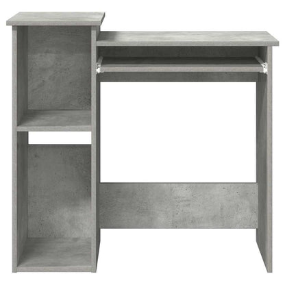 Scrivania Mensole Grigio Cemento 84x40x78 cm Legno Multistrato | homemem39
