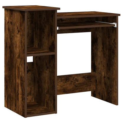 Scrivania Mensole Rovere Fumo 84x40x78 cm Legno Multistrato - homemem39