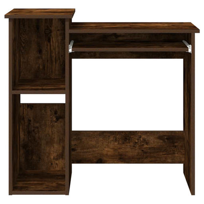 Scrivania Mensole Rovere Fumo 84x40x78 cm Legno Multistrato - homemem39