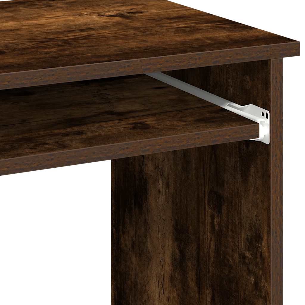 Scrivania Mensole Rovere Fumo 84x40x78 cm Legno Multistrato - homemem39
