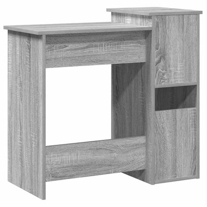 Scrivania Mensole Grigio Sonoma 84x40x78 cm Legno Multistrato | homemem39