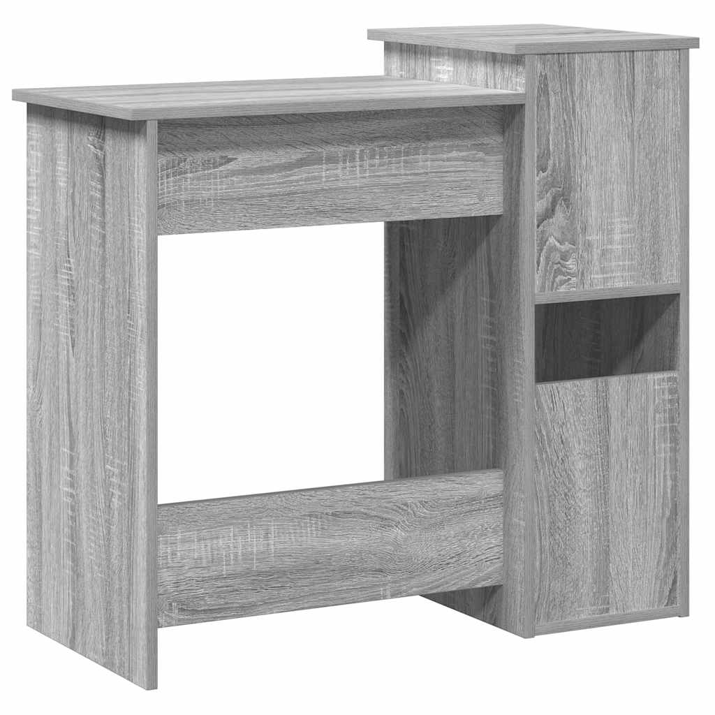 Scrivania Mensole Grigio Sonoma 84x40x78 cm Legno Multistrato - homemem39