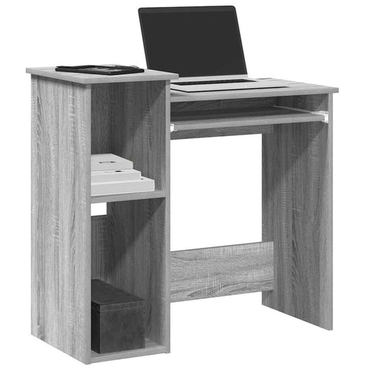 Scrivania Mensole Grigio Sonoma 84x40x78 cm Legno Multistrato - homemem39