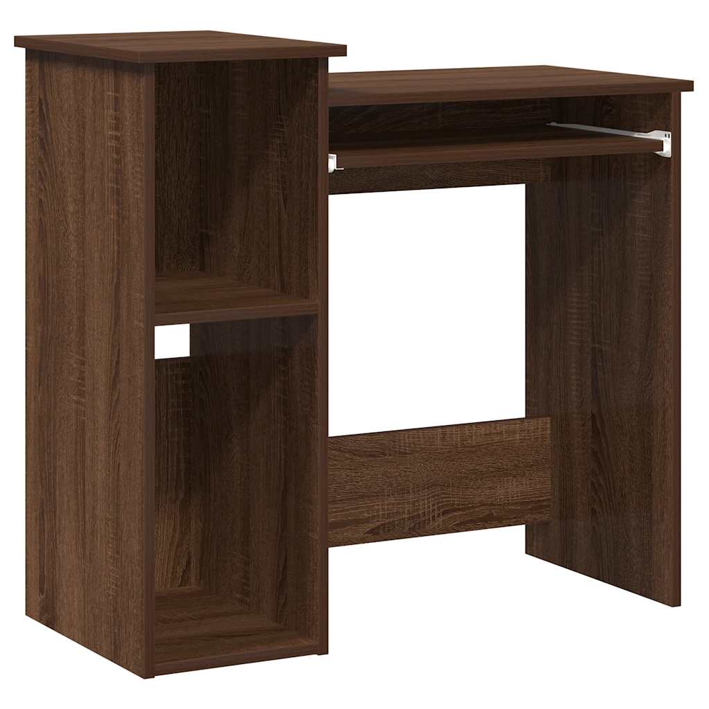 Scrivania Mensole Rovere Marrone 84x40x78 cm Legno Multistrato | homemem39