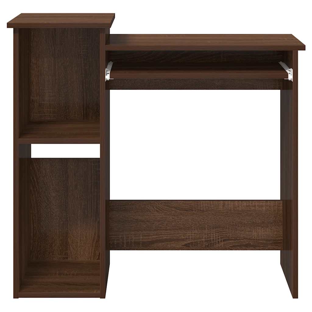 Scrivania Mensole Rovere Marrone 84x40x78 cm Legno Multistrato - homemem39