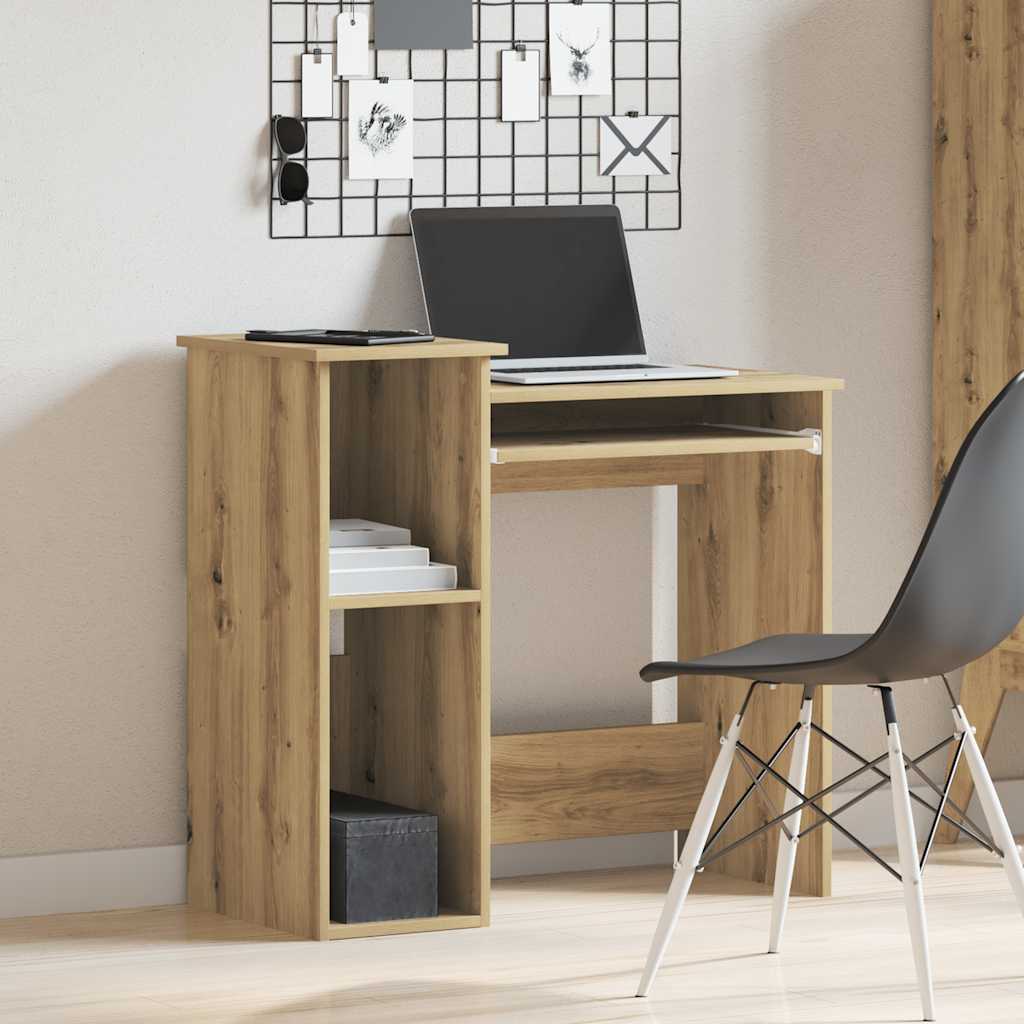 Scrivania Mensole Rovere Artigianale 84x40x78 cm Truciolato - homemem39