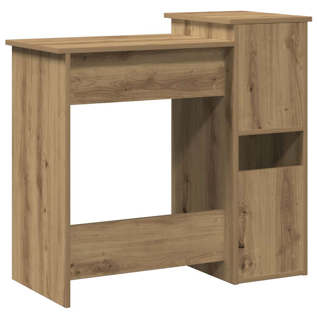 Scrivania Mensole Rovere Artigianale 84x40x78 cm Truciolato - homemem39