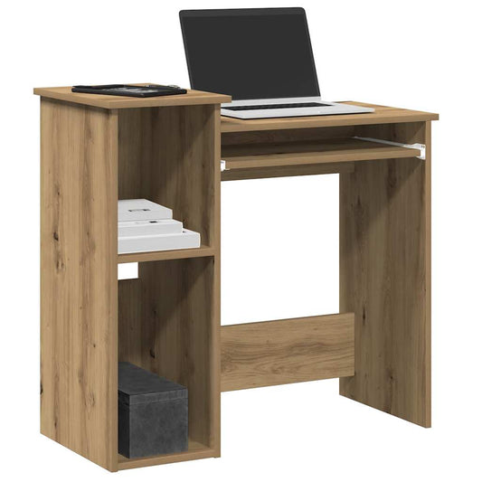 Scrivania Mensole Rovere Artigianale 84x40x78 cm Truciolato - homemem39