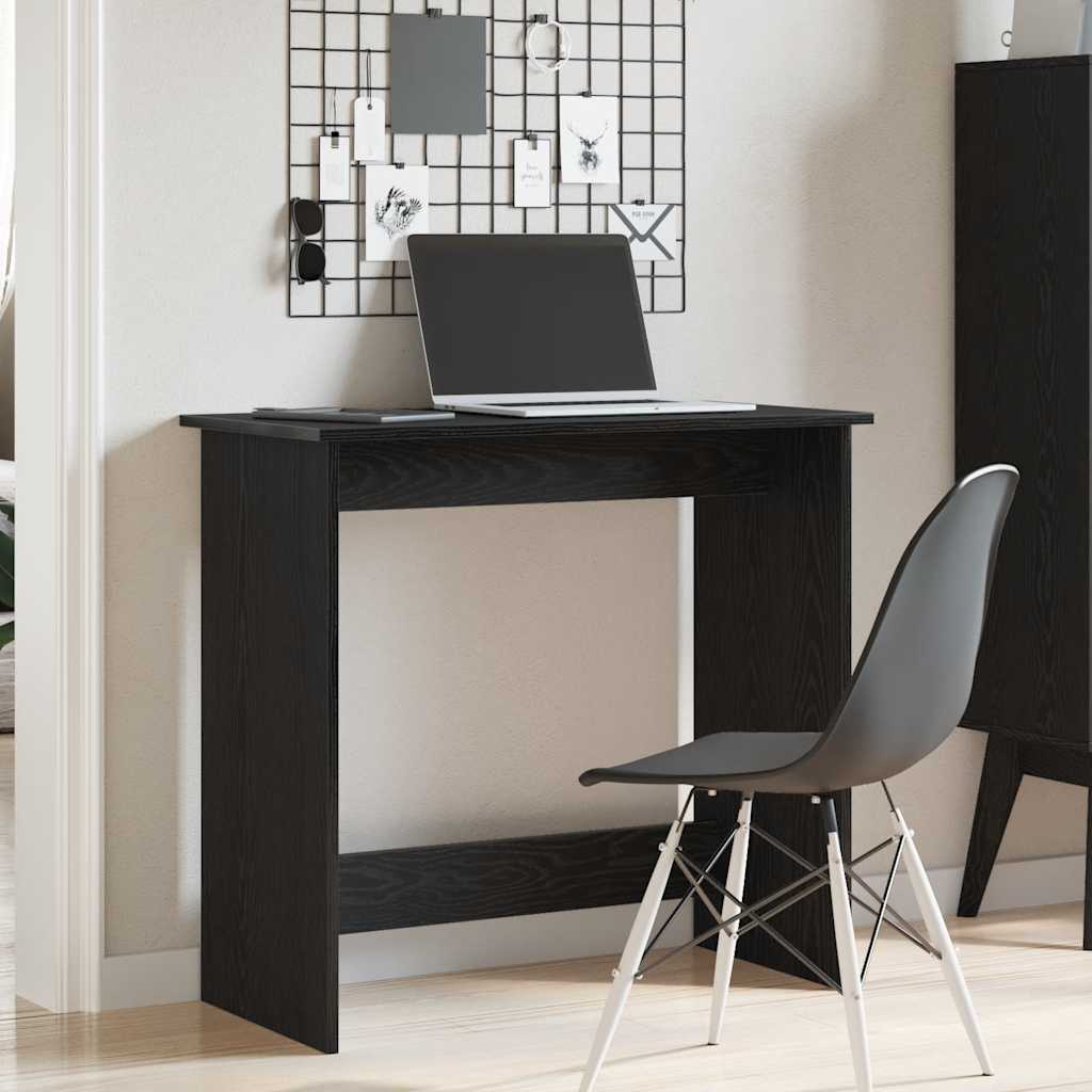 Scrivania Nera 80x40x75 cm in Legno Multistrato - homemem39