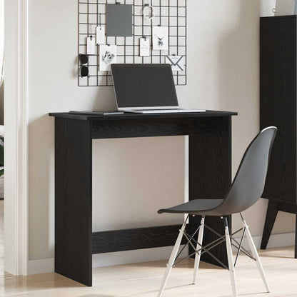 Scrivania Nera 80x40x75 cm in Legno Multistrato - homemem39