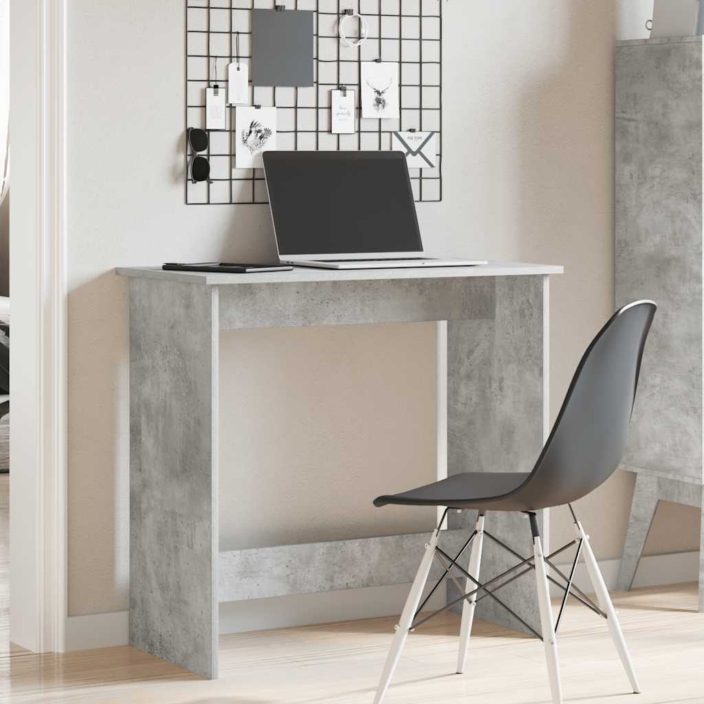 Scrivania Grigio Cemento 80x40x75 cm in Legno Multistrato | homemem39