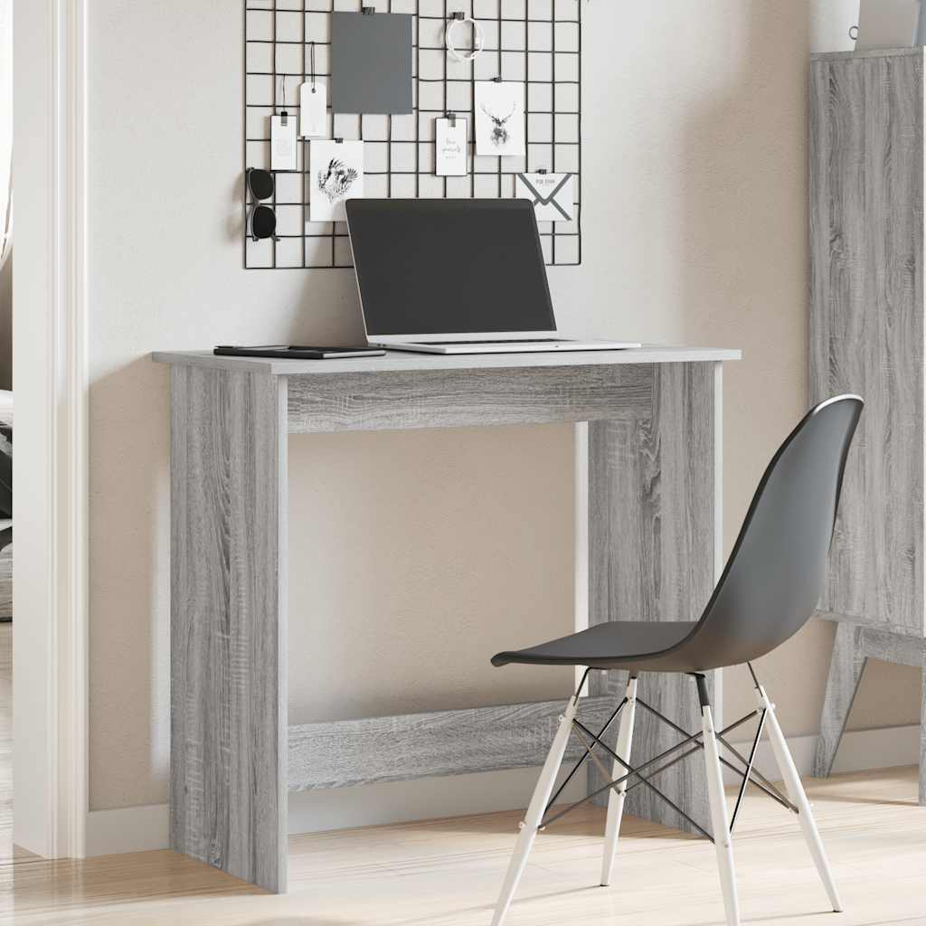 Scrivania Grigio Sonoma 80x40x75 cm in Legno Multistrato - homemem39