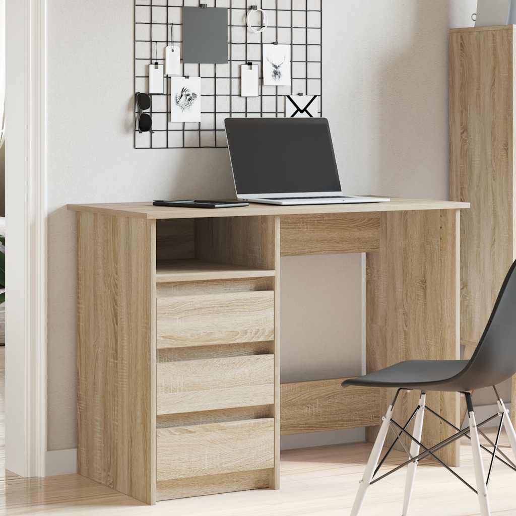 Scrivania Rovere Sonoma 102x50x75 cm in Legno Multistrato - homemem39