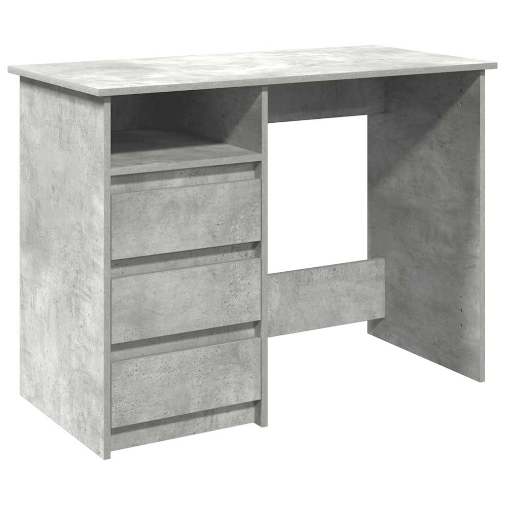 Scrivania Grigio Cemento 102x50x75 cm in Legno Multistrato | homemem39
