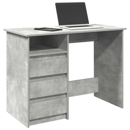 Scrivania Grigio Cemento 102x50x75 cm in Legno Multistrato - homemem39