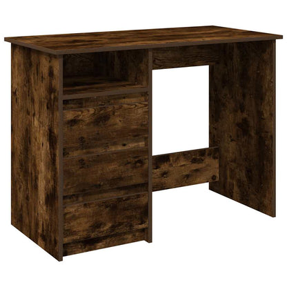 Scrivania Rovere Fumo 102x50x75 cm in Legno Multistrato | homemem39