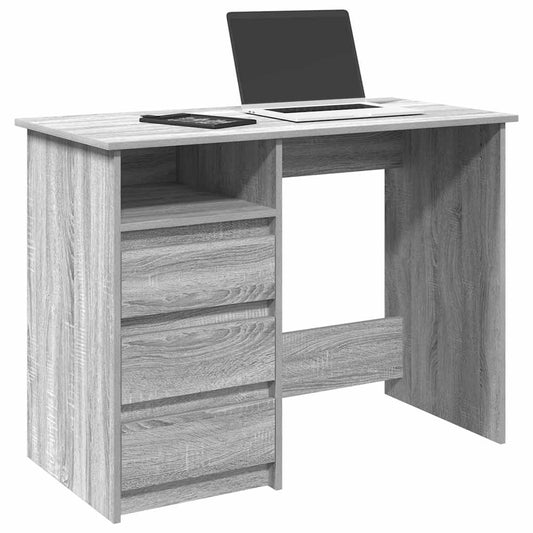 Scrivania Grigio Sonoma 102x50x75 cm in Legno Multistrato - homemem39