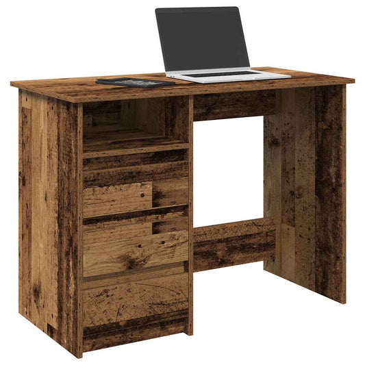 Scrivania Legno Antico 102x50x75 cm in Legno Multistrato - homemem39