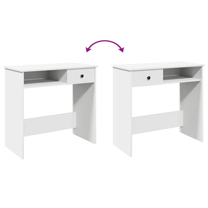 Scrivania Bianca 80x40x75 cm in Legno Multistrato - homemem39