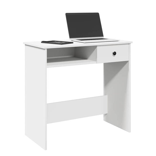 Scrivania Bianca 80x40x75 cm in Legno Multistrato - homemem39