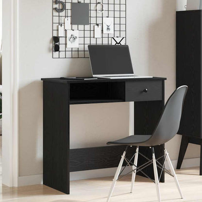 Scrivania Nera 80x40x75 cm in Legno Multistrato - homemem39