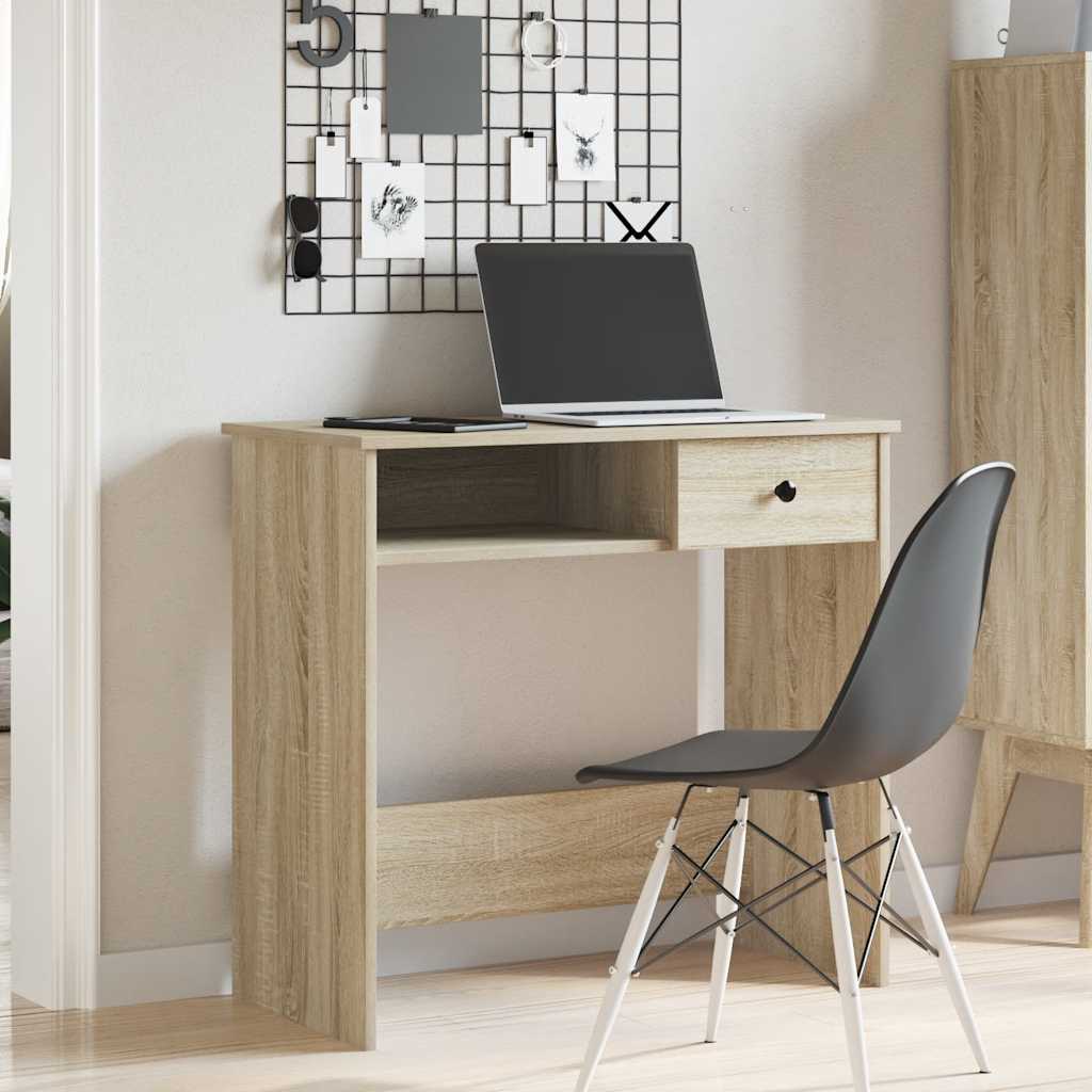 Scrivania Rovere Sonoma 80x40x75 cm in Legno Multistrato - homemem39