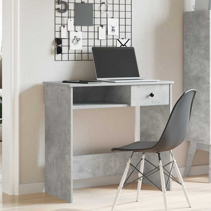 Scrivania Grigio Cemento 80x40x75 cm in Legno Multistrato - homemem39