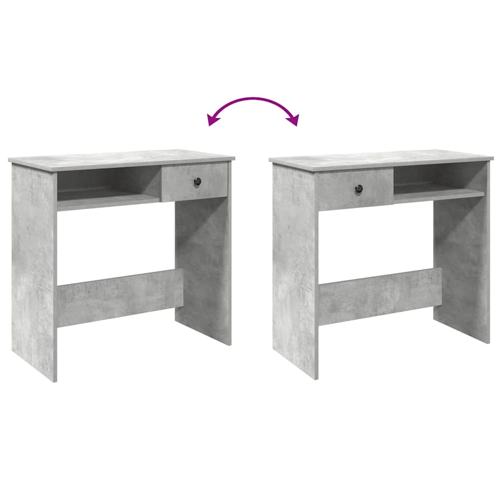 Scrivania Grigio Cemento 80x40x75 cm in Legno Multistrato - homemem39