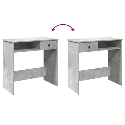 Scrivania Grigio Cemento 80x40x75 cm in Legno Multistrato - homemem39