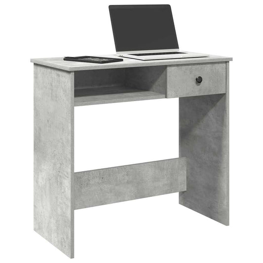 Scrivania Grigio Cemento 80x40x75 cm in Legno Multistrato - homemem39