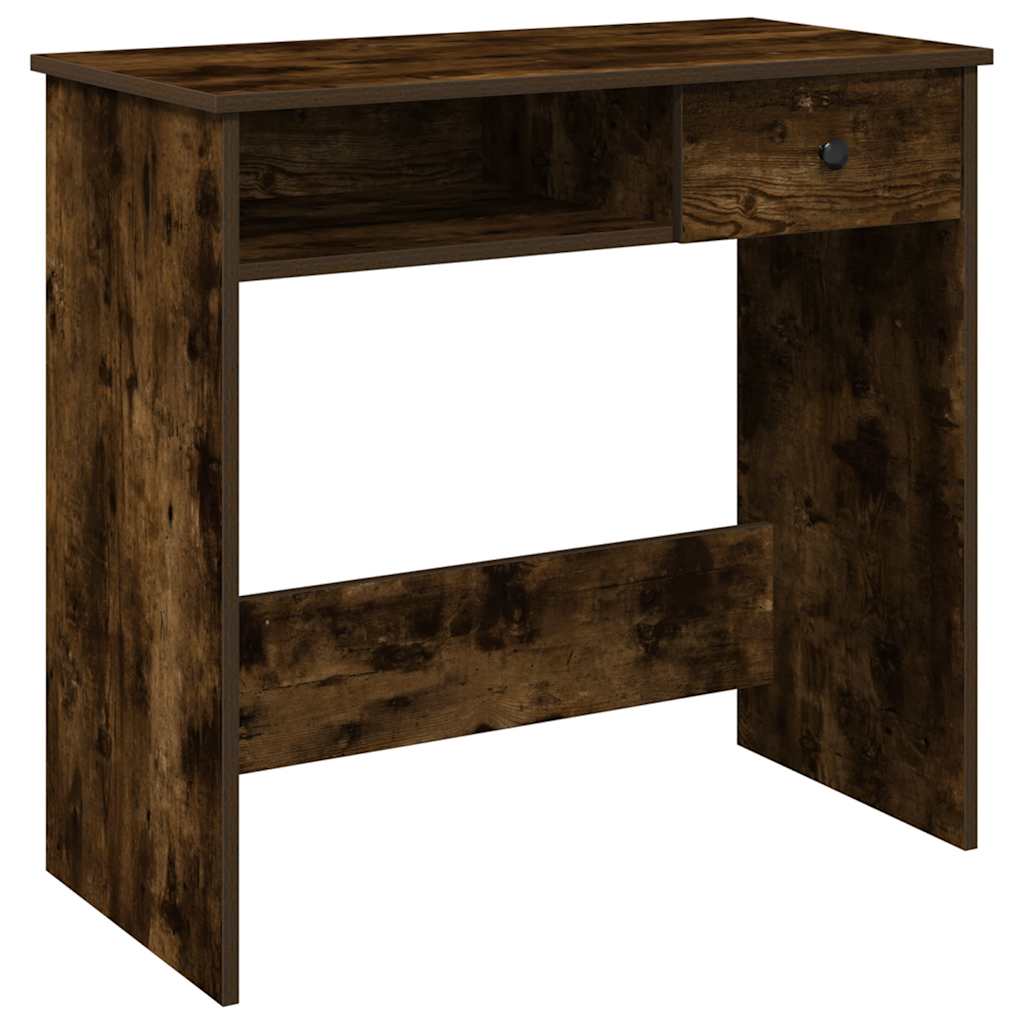 Scrivania Rovere Fumo 80x40x75 cm in Legno Multistrato - homemem39